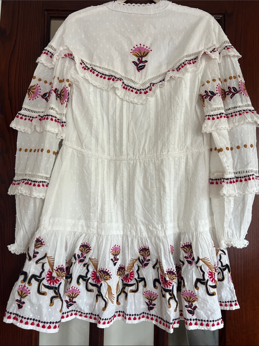FARM Rio White Embroidered Tunic with Multicolor Horse Motifs - Picture 5 of 10